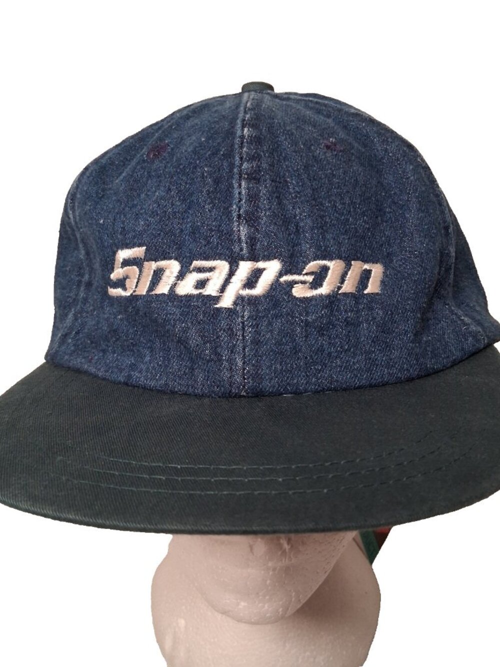 Vintage 1990s Snap On Tools Cap Hat Swingster Denim Strap Back Tool Mechanic NEW